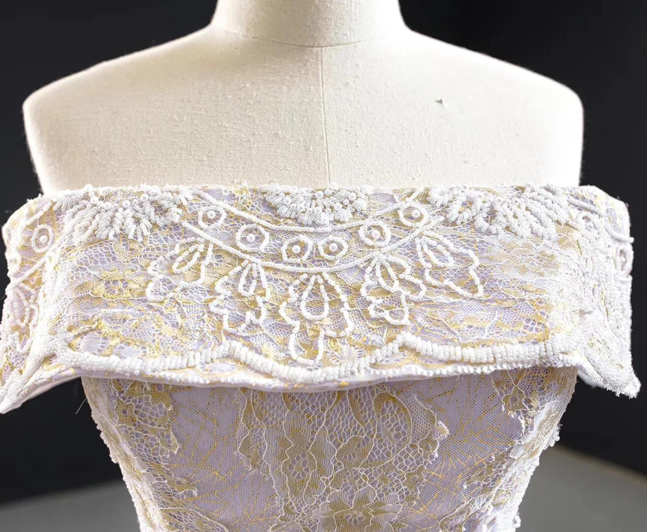Off the Shoulder Lilac Lace Sweet 15 Dresses Vintage Quince Dress FD2412 viniodress-prom dresses 2025 -Viniodress-As Picture-Custom Size-