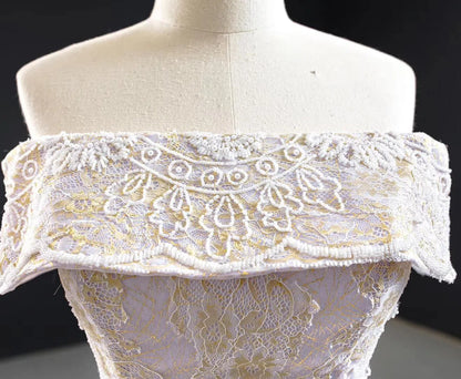 Off the Shoulder Lilac Lace Sweet 15 Dresses Vintage Quince Dress FD2412 viniodress-prom dresses 2025 -Viniodress-As Picture-Custom Size-