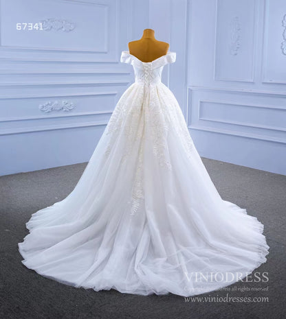 Off the Shoulder Sheath Overskirt Wedding Dresses 67341-wedding dresses 2025 -Viniodress-As Picture-Custom Size-