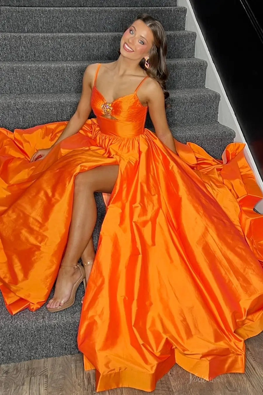 AS078不转-prom dresses 2026-Viniodress-Orange-Custom Size-