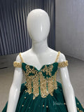 Green Little Girls Pageant Dresses Ball Gown Princess Dress 222194K for kids-Girls Prom Dresses-Viniodress-Viniodress