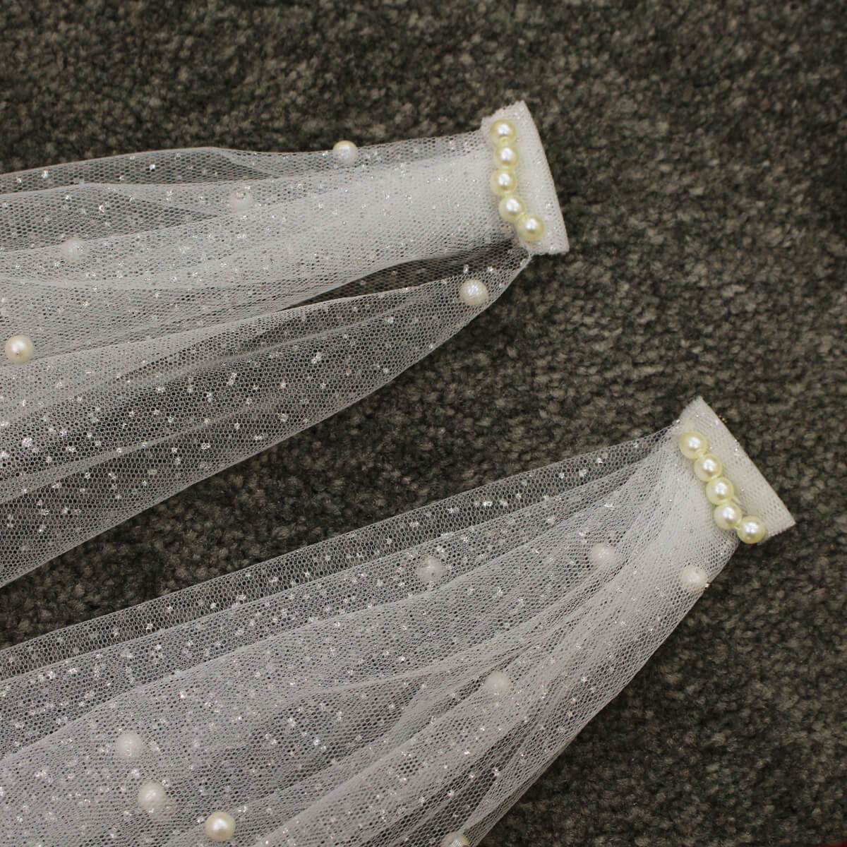 Pearl Cathedral Cape Veil Viniodress V681-Bridal Veil 2025 -Viniodress-Ivory-