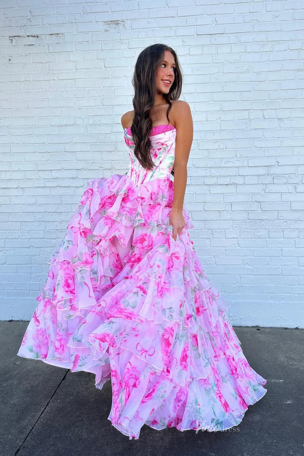 RF055-Prom Dresses 2026-Viniodress-Pink-Custom Size-