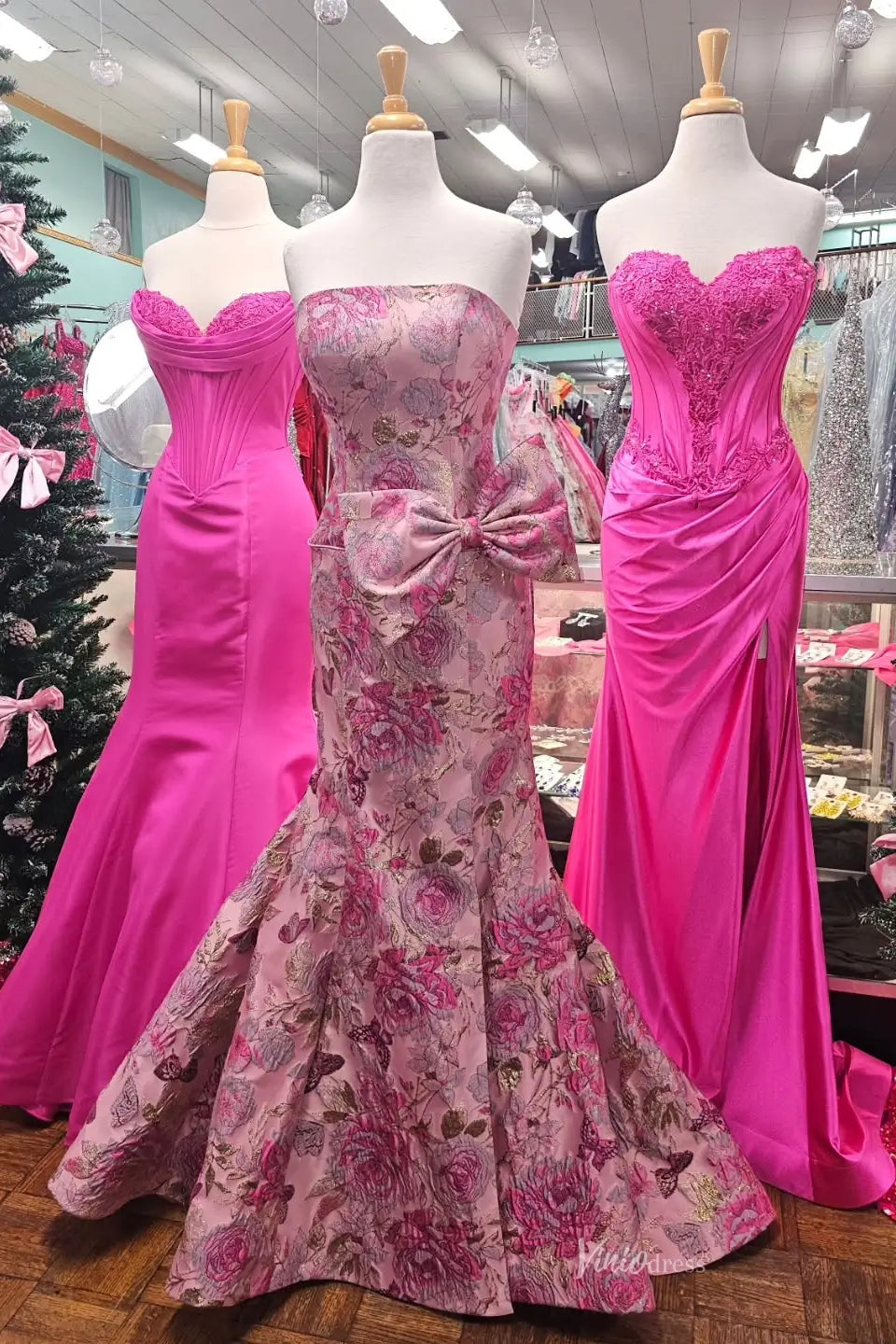 JC009-prom dresses 2026-Viniodress-Pink-Custom Size-