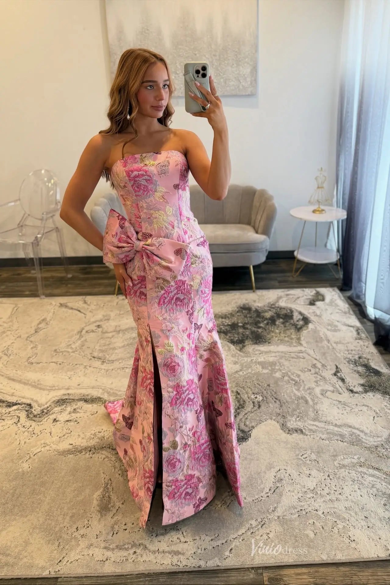 JC009-prom dresses 2026-Viniodress-Pink-Custom Size-