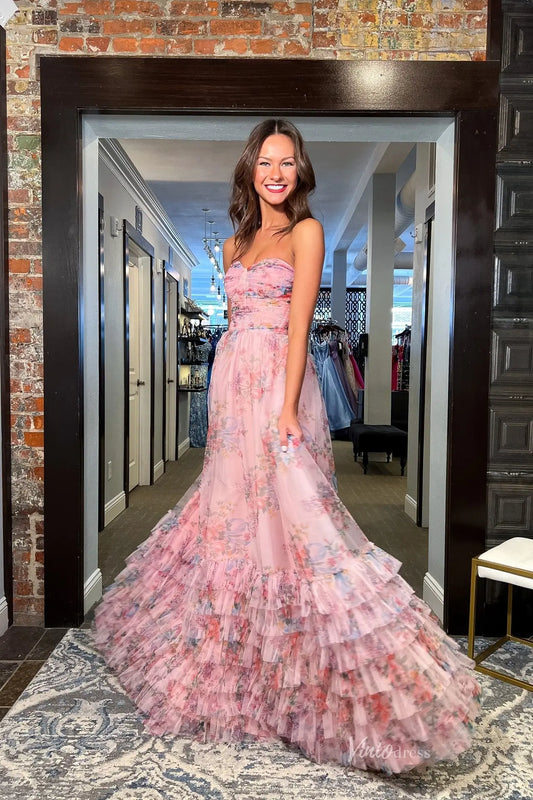 RF006-prom dresses 2026-Viniodress-Pink-Custom Size-