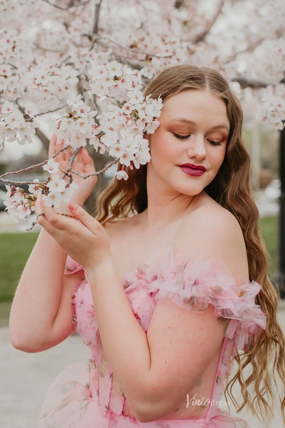 RF034-prom dresses 2026-Viniodress-Pink-Custom Size-