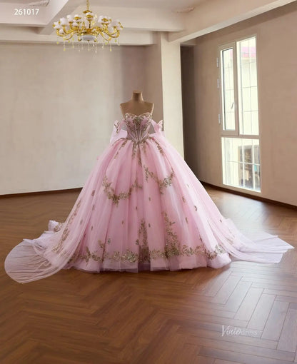261017 80cm-Quinceanera Dresses 2026-Viniodress-Pink-Custom Size – Add Measurements in Cart-