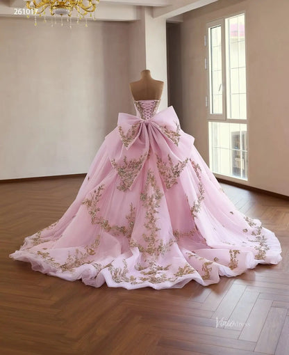 261017 80cm-Quinceanera Dresses 2026-Viniodress-Pink-Custom Size – Add Measurements in Cart-
