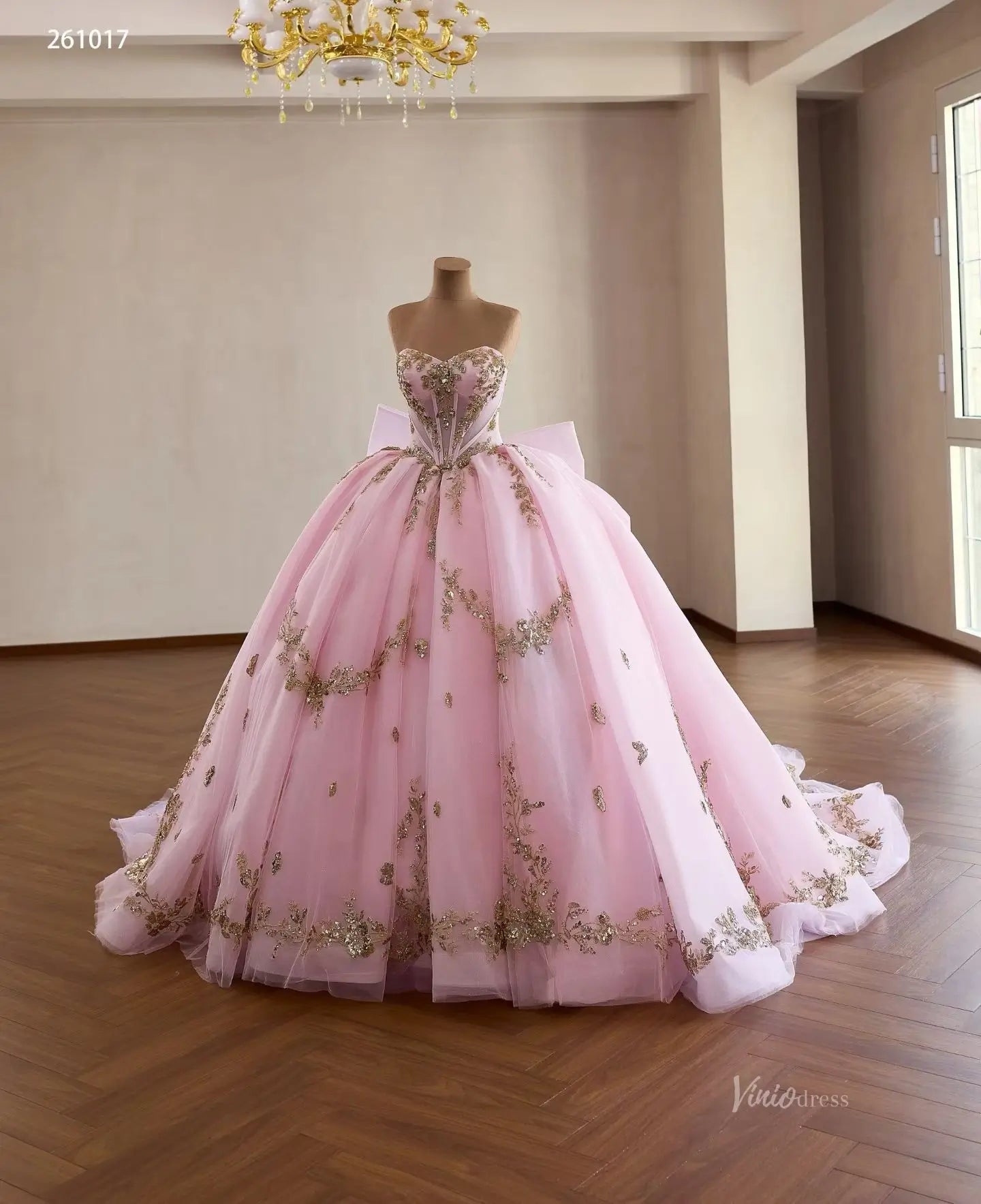 261017 80cm-Quinceanera Dresses 2026-Viniodress-Pink-Custom Size – Add Measurements in Cart-