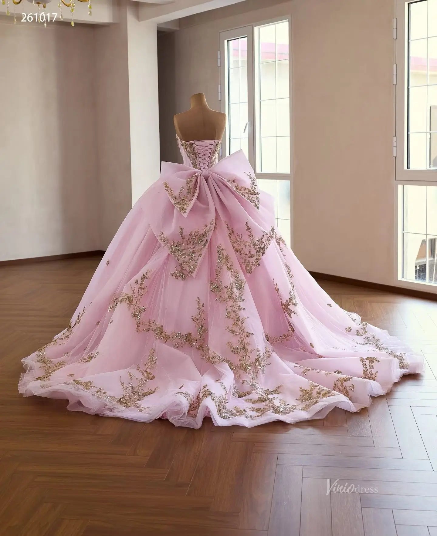 261017 80cm-Quinceanera Dresses 2026-Viniodress-Pink-Custom Size – Add Measurements in Cart-