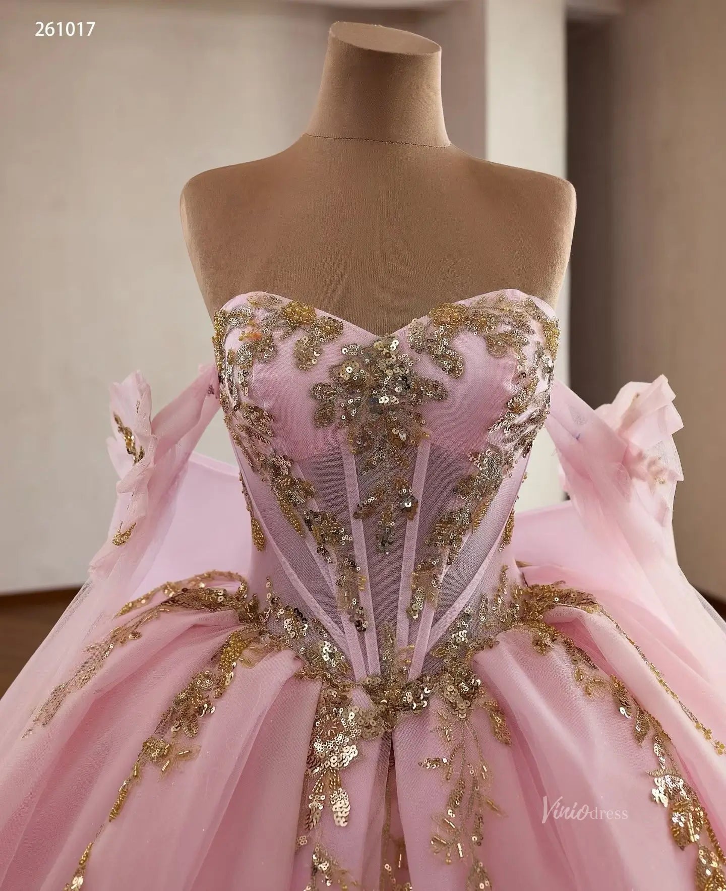 261017 80cm-Quinceanera Dresses 2026-Viniodress-Pink-Custom Size – Add Measurements in Cart-