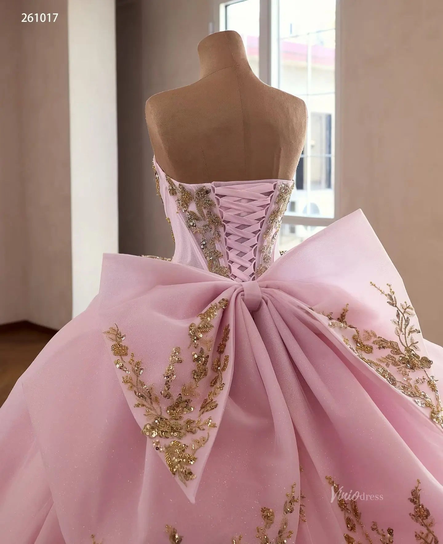 261017 80cm-Quinceanera Dresses 2026-Viniodress-Pink-Custom Size – Add Measurements in Cart-