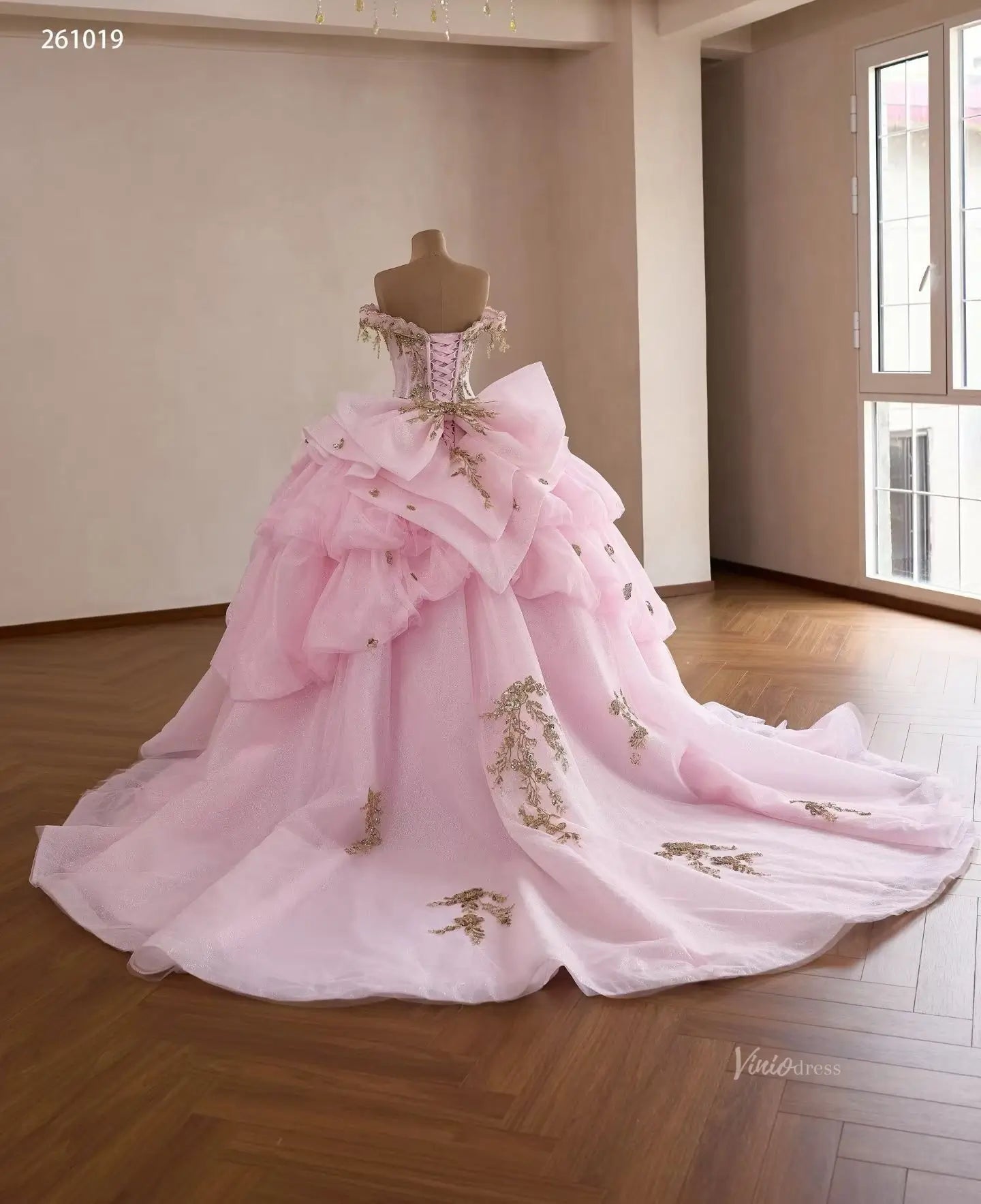 261019 80cm-Quinceanera Dresses 2026-Viniodress-Pink-Custom Size – Add Measurements in Cart-