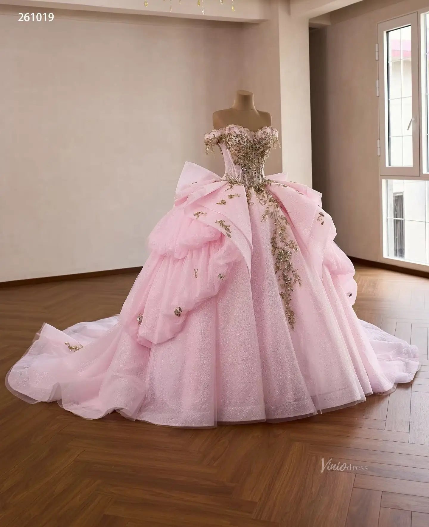 261019 80cm-Quinceanera Dresses 2026-Viniodress-Pink-Custom Size – Add Measurements in Cart-