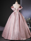 Pink Off the Shoulder Quinceanera Dresses Sweetheart Neck Ball Gown AD1390-prom dresses-Viniodress-Viniodress