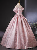 Pink Off the Shoulder Quinceanera Dresses Sweetheart Neck Ball Gown AD1390-prom dresses-Viniodress-Viniodress