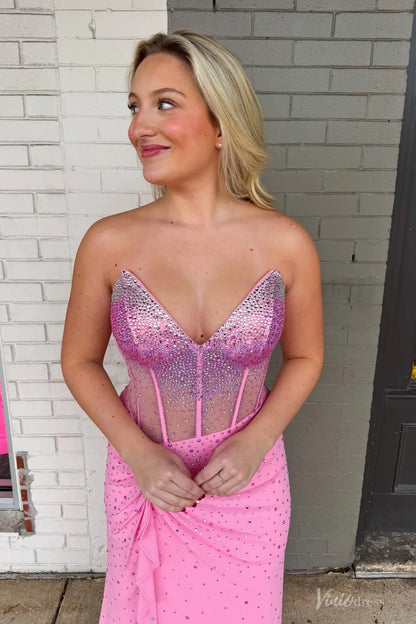 SS303 chiffon-Prom Dresses 2026-Viniodress-Pink-Custom Size-