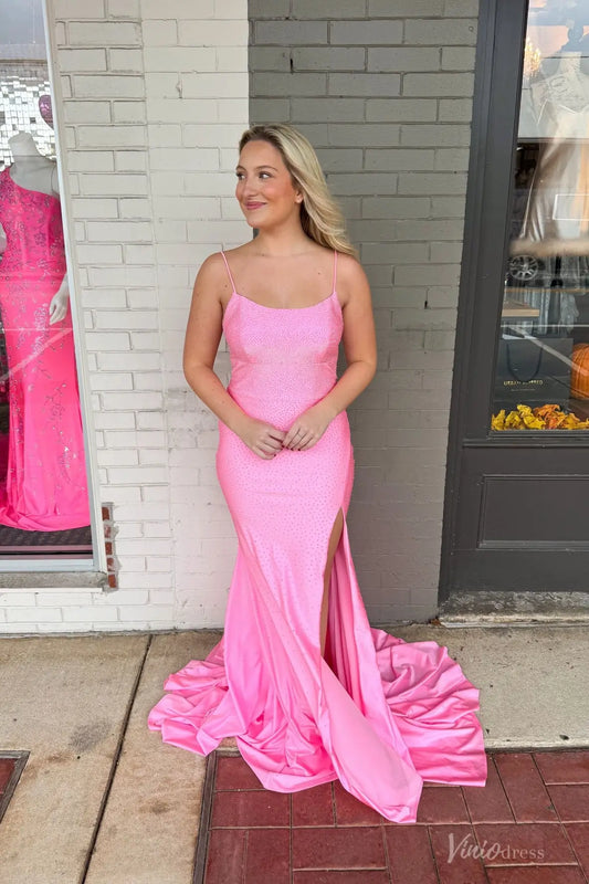 SS293-Prom Dresses 2026-VINIODRESS-Pink-Custom Size – Add Measurements in Cart-
