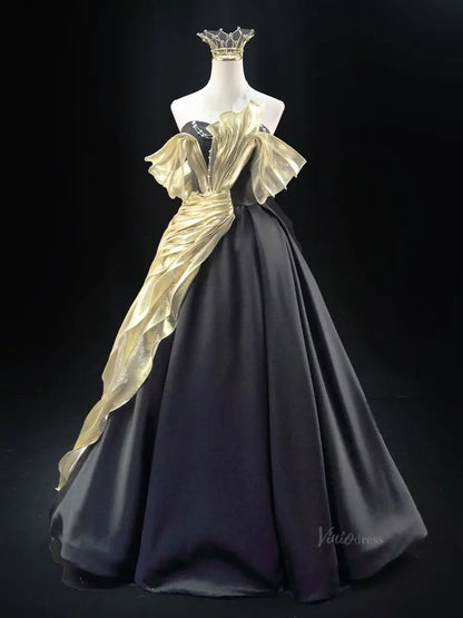 Pink Satin Prom Dresses with Overlay, Sweetheart Neck, Strapless Quinceanera Dresses SU046-prom dresses 2025 -Viniodress-Pink-Custom Size-