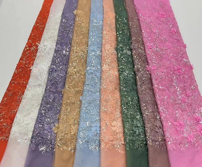 Pink Sparkly Lace Applique Wedding Gowns Off the Shoulder 3D Flower Quince Dress 241084-Quinceanera Dresses 2025 -Viniodress-Pink-Custom Size-