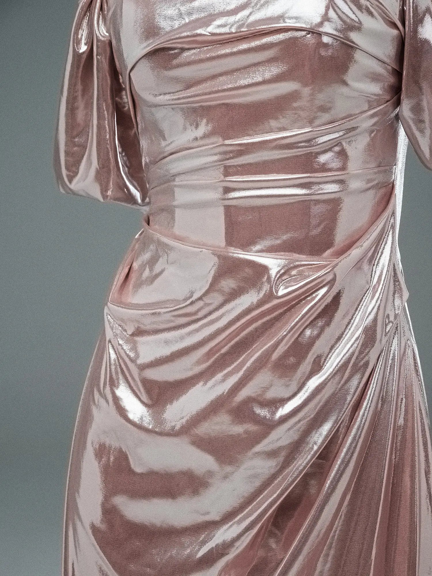 Pink Sparkly Satin Prom Dresses Off the Shoulder Formal Dress - CQ0122-Couture Gown 2025 -Viniodress-Pink-Custom Size-