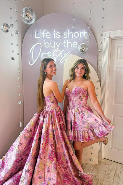 JC013 bubble skirt-prom dresses 2026-Viniodress-Dusty Rose-Custom Size-