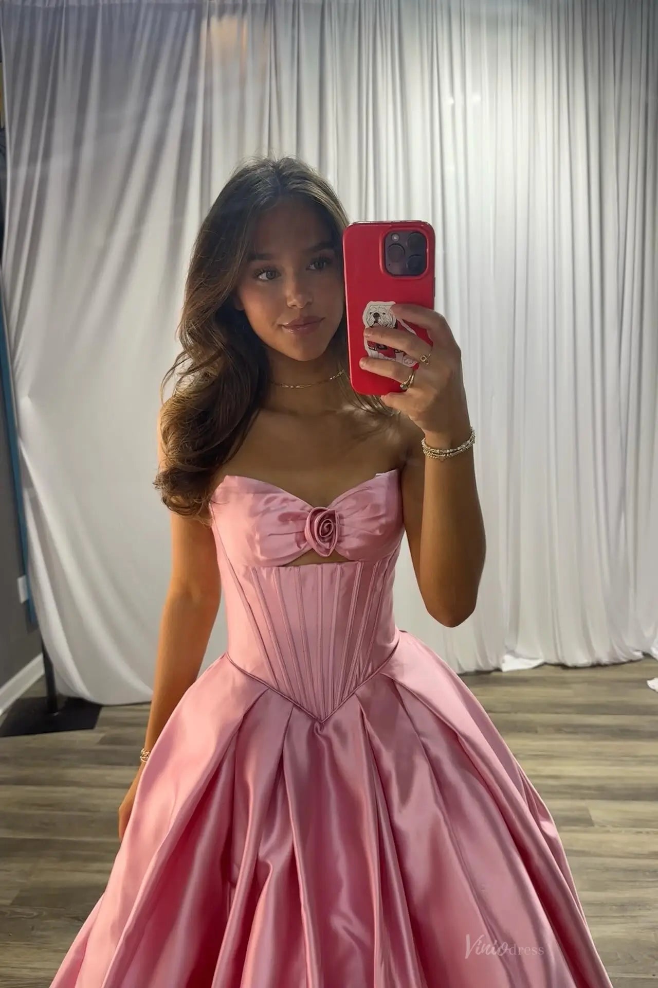 AS060-prom dresses 2026-Viniodress-Pink-Custom Size-