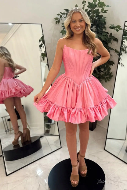 HS025-Homecoming Dresses 2026-Viniodress-Pink-Custom Size – Add Measurements in Cart-
