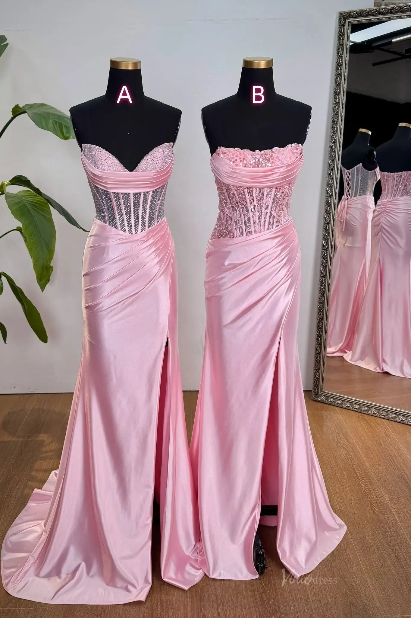 SS401-Prom Dresses 2026-Viniodress-Pink-Custom Size – Add Measurements in Cart-