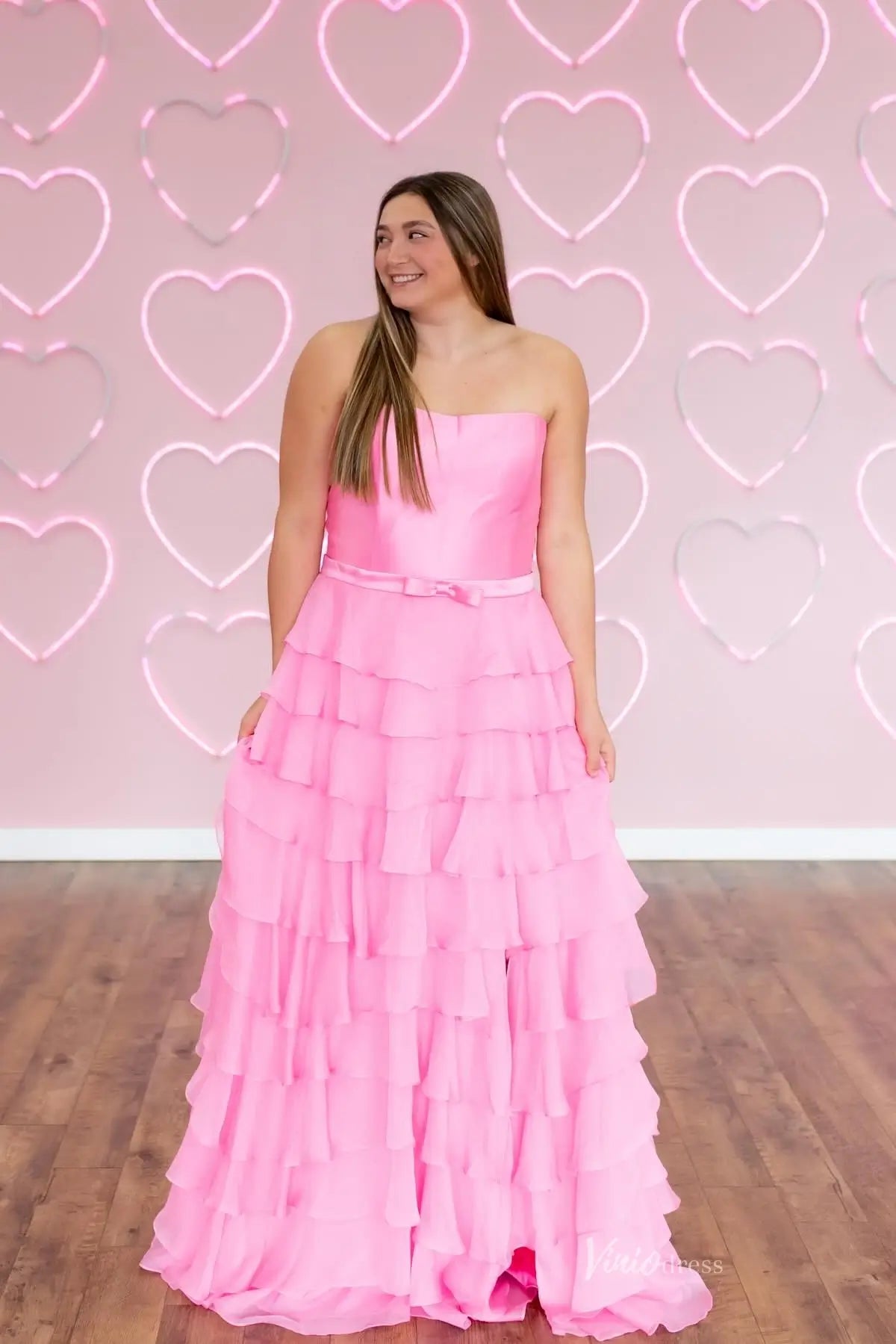 RF324-prom dresses 2026-Viniodress-Pink-Custom Size-