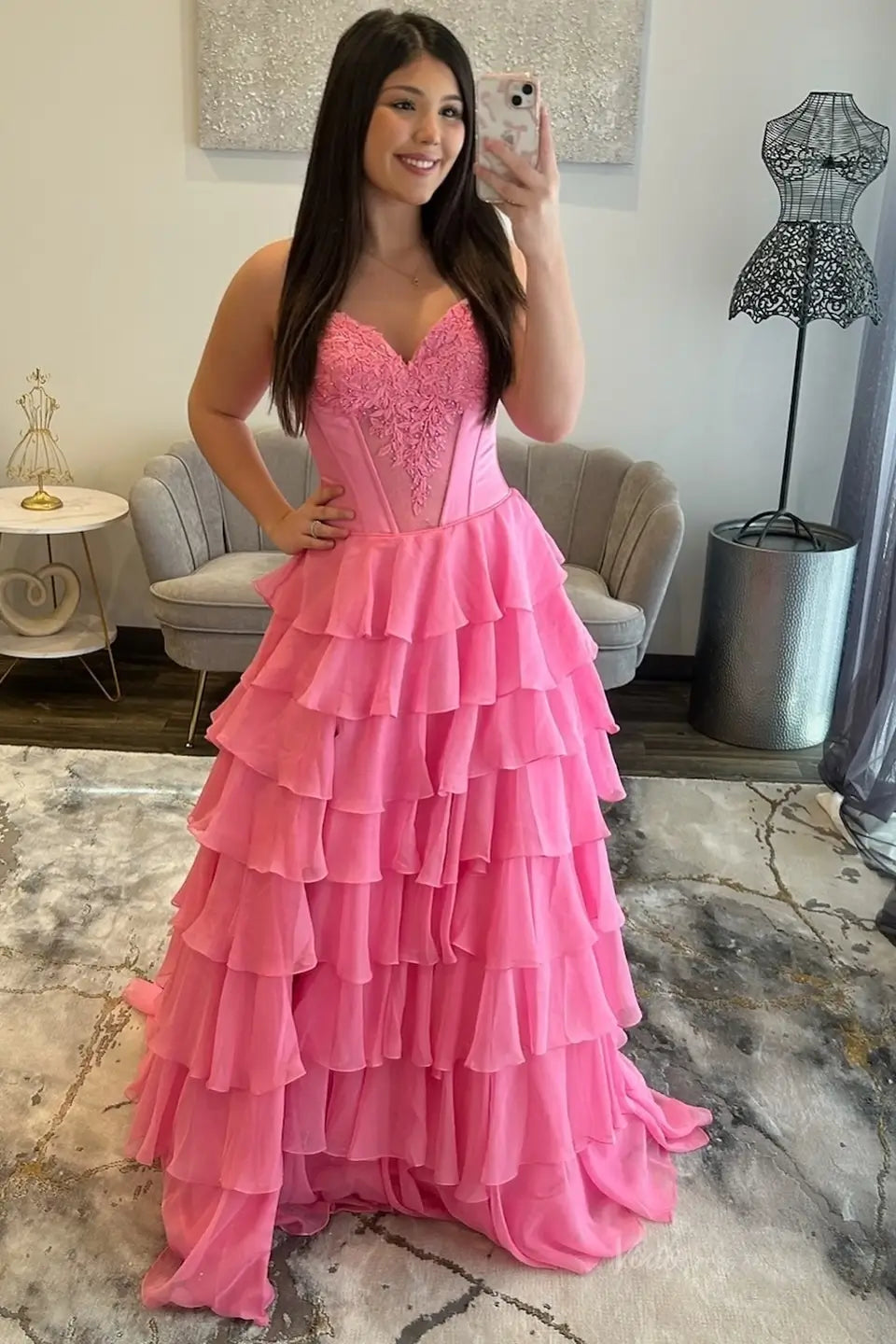 RF218-prom dresses 2026-Viniodress-Hot Pink-US 0-
