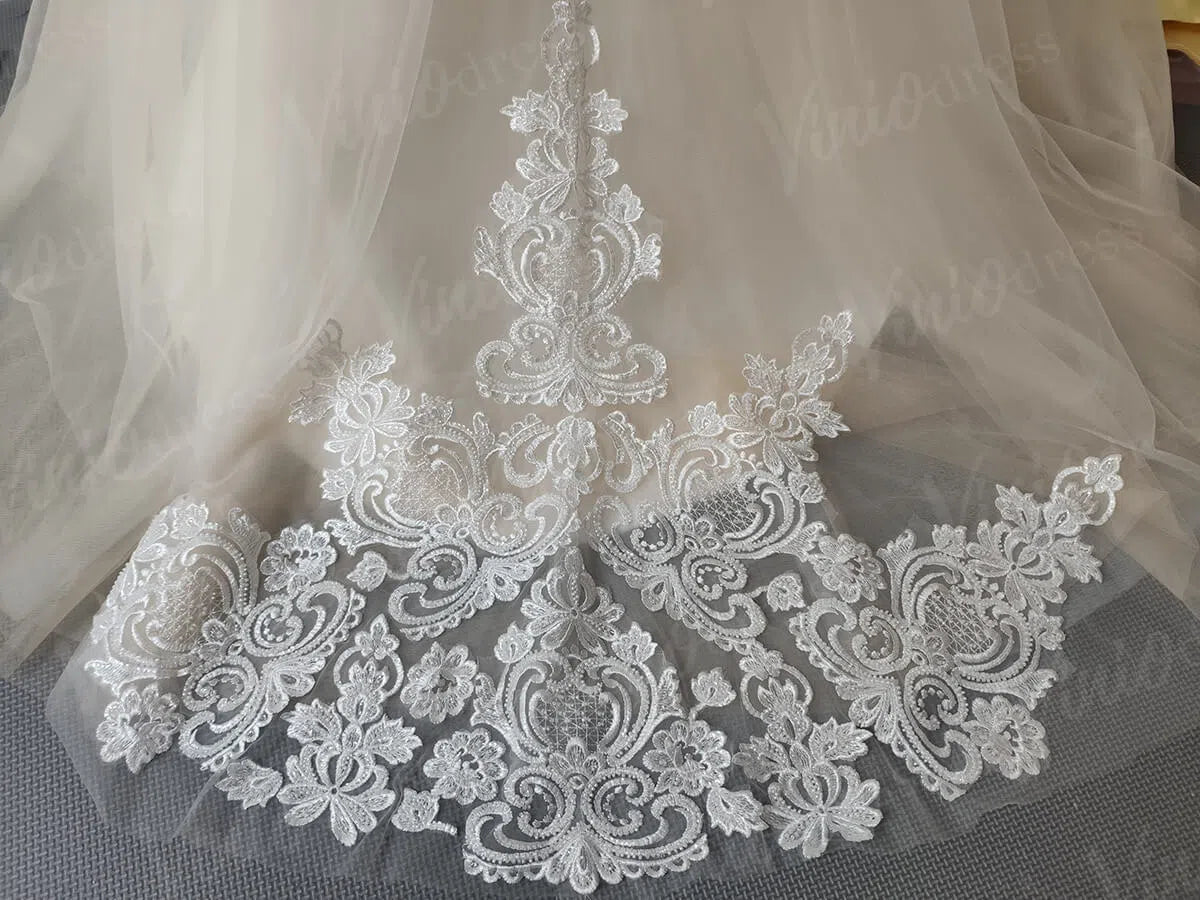 Pretty Dress for Kids Cute Princess Champagne Flower Girl Dresses with Bow GL1031B-flower girl dresses 2025 -Viniodress-Champagne-Custom Size-