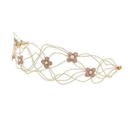 Pretty Pink Flowers Hair Vine AC1106-Headpieces 2025 -Viniodress-Headband-