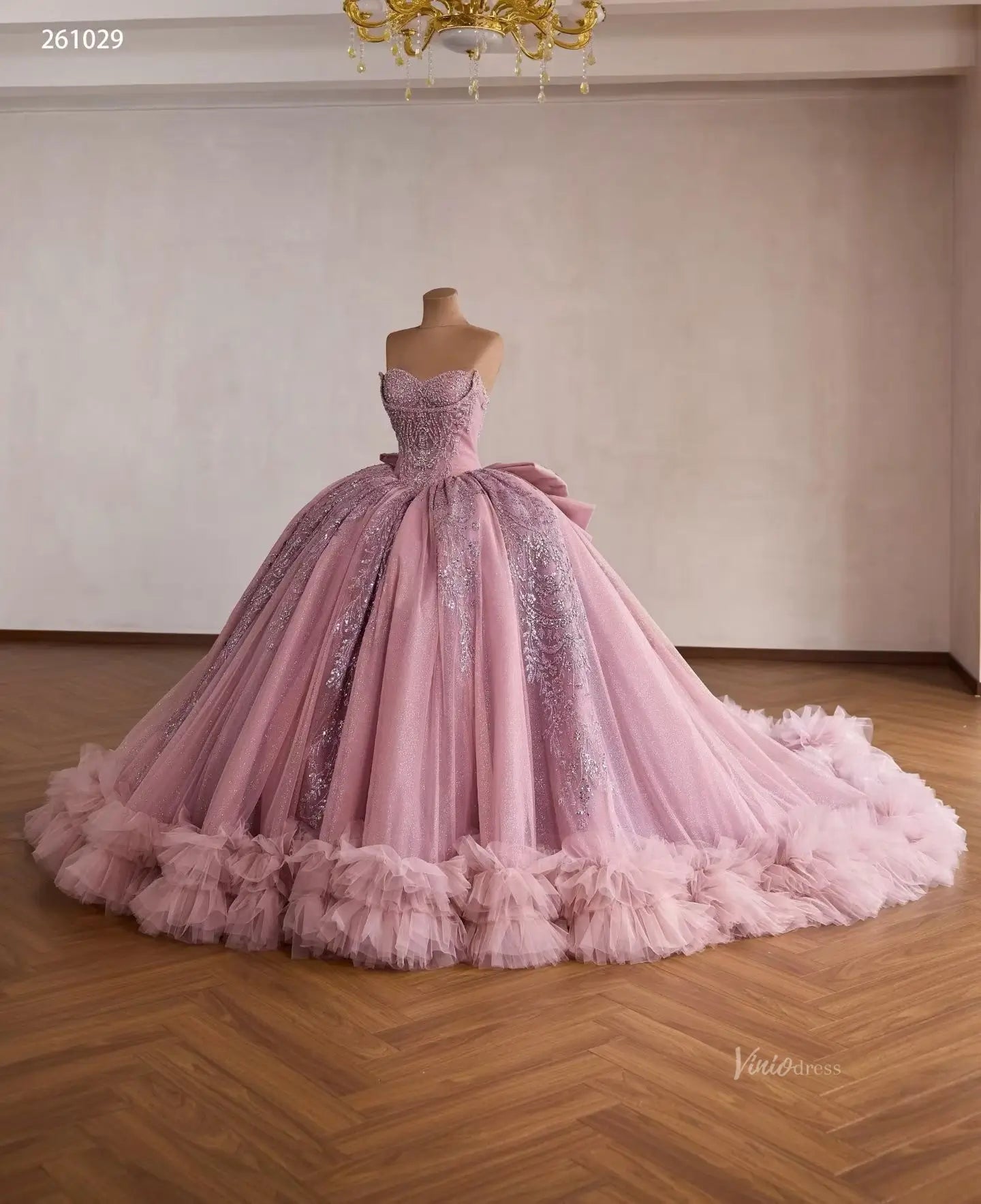 261029 1meter-Quinceanera Dresses 2026-Viniodress-Pink-Custom Size – Add Measurements in Cart-