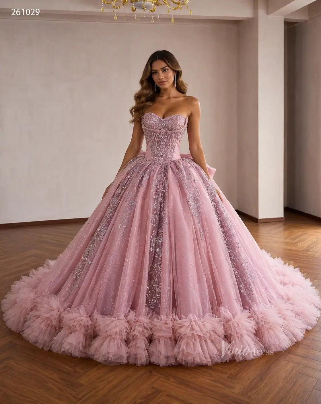 261029 1meter-Quinceanera Dresses 2026-Viniodress-Pink-Custom Size – Add Measurements in Cart-
