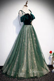 Prom Dress 2025 Emerald Green Long Prom Dresses Shiny Lace Formal Dress FD2626-unique prom dresses-Emerald Green-Custom Size-Viniodress