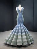 Prom Dress 2025 Haute Couture Mermaid Prom Dresses Ombre Trumpet Dress FD2420 viniodress-unique prom dresses-As Picture-Custom Size-Viniodress