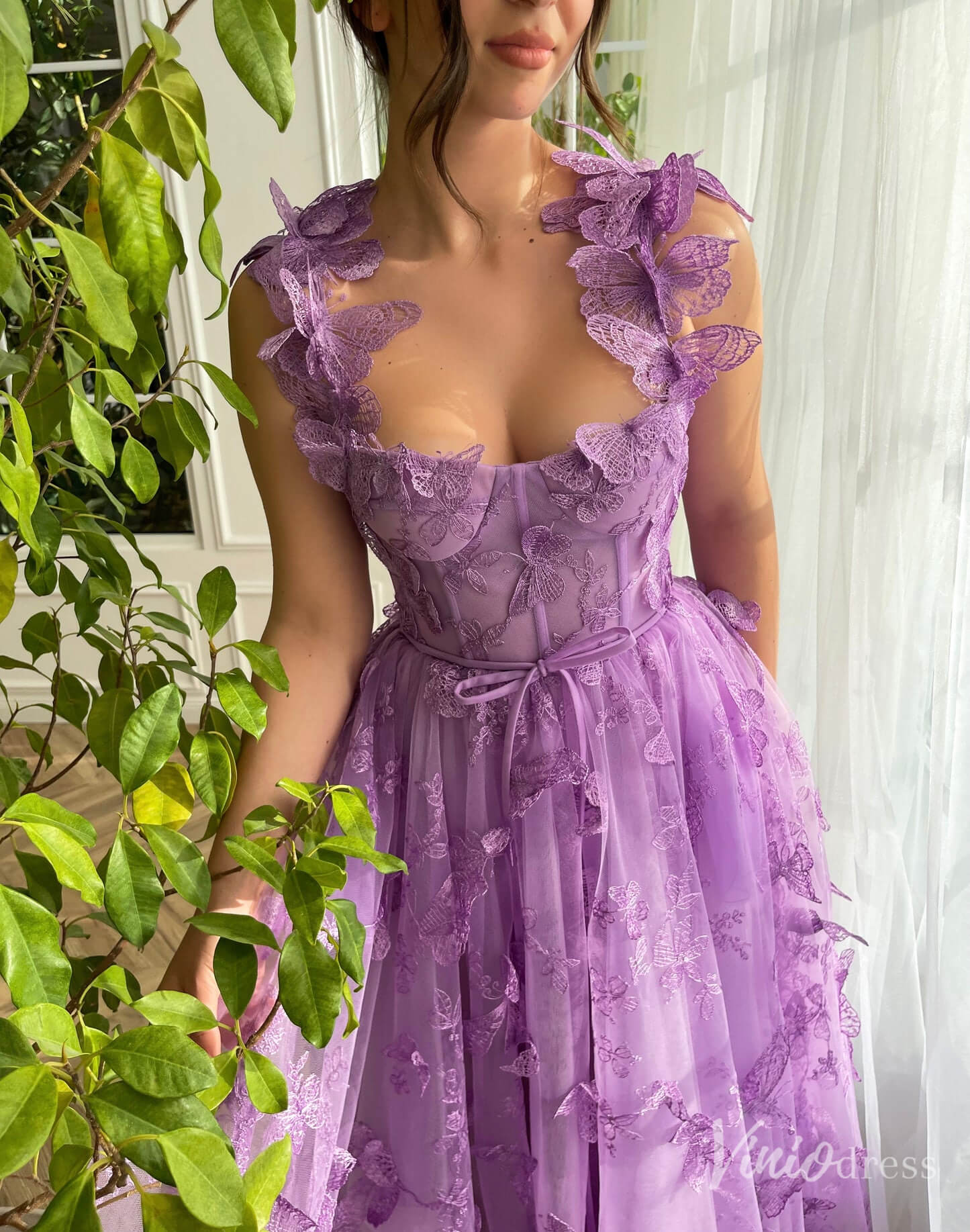 Prom Dress 2025 Lavender Butterfly Prom Dresses with Pockets Sheer Formal Gown with Slit TO020-unique prom dresses-Lavender-Custom Size-Viniodress