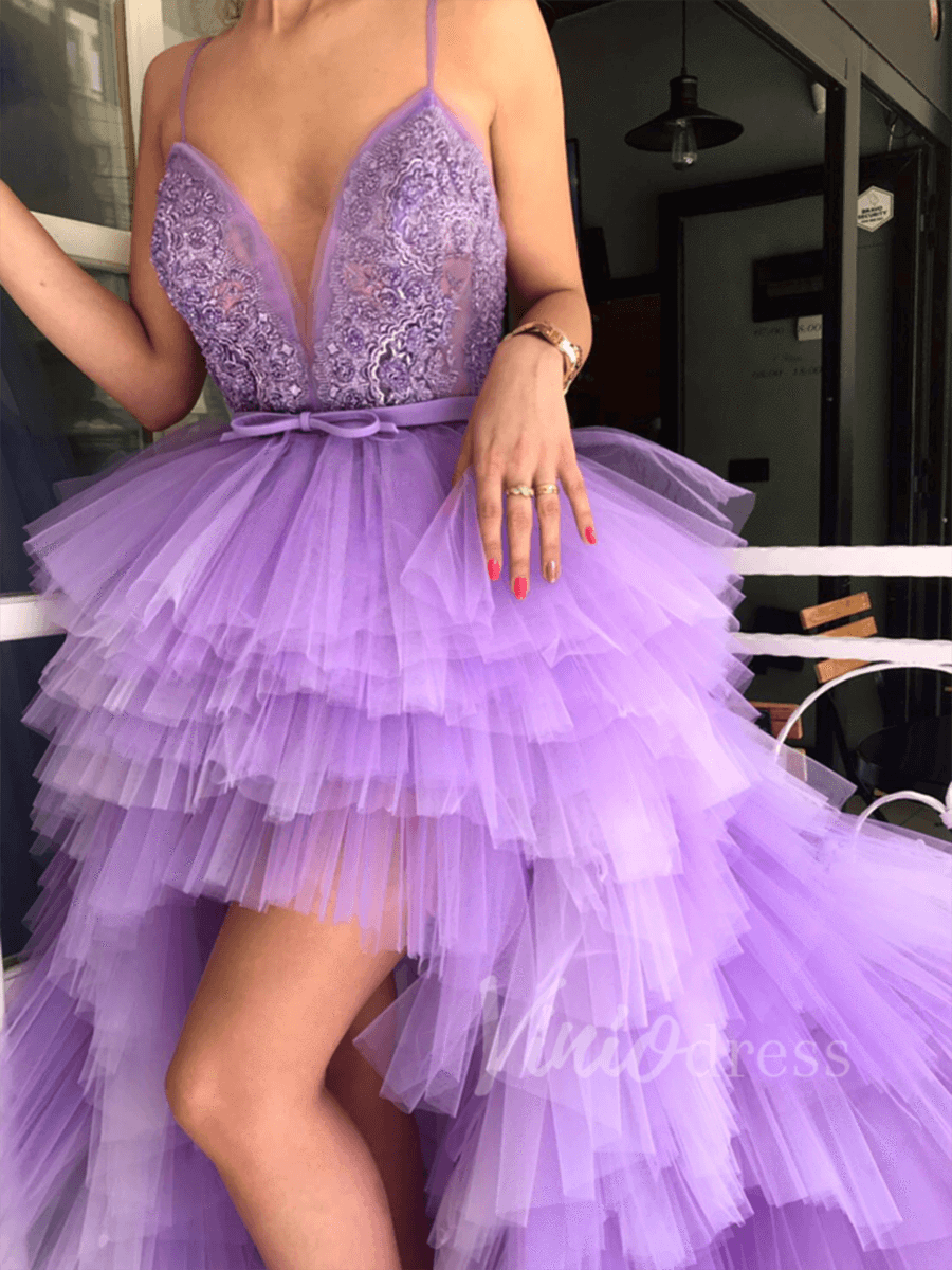 Prom Dress 2025 Lavender Haute Couture Prom Dresses Spaghetti Strap FD1531-unique prom dresses-Lavender-Custom Size-Viniodress