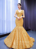 Prom Dress 2025 Luxury Gold Beaded Mermaid Prom Dresses Trumpet Pageant Gown 67290 viniodress-unique prom dresses-As Picture-Custom Size-Viniodress