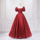 Prom Dress 2025 Off the Shoulder Red Organza Prom Dresses 2022-unique Prom Dresses-Red-US2-Viniodress