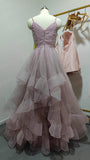 Prom Dress 2025 Sparkly Dusty Rose Prom Dresses Ruffle Layered Junior Prom Dress FD1017B-unique prom dresses-Dusty Rose-Custom Size-Viniodress