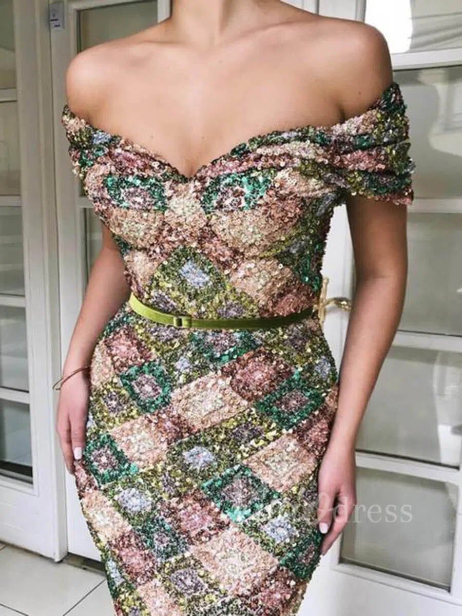 Prom Dress 2025 Sparkly Green Sequin Mermaid Prom Dresses with Slit FD1532-unique prom dresses-As Picture-Custom Size-Viniodress