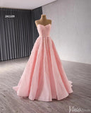 Prom Dress 2025 Strapless Pink Prom Dresses Beaded Evening Gowns Corset Back 241109-unique Prom Dresses-Pink-Custom Size-Viniodress