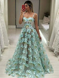 prom dresses 2025-to impress Tiffany Blue Blossom Prom Dresses Sweetheart Neck Floral Formal Dresses FD3806-plus size wedding dresses Viniodress-Blue-Custom Size-