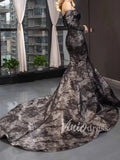 Prom Dress 2025 Unique Long Sleeve Black Mermaid Prom Dresses FD1473 viniodress-unique prom dresses-Black-Custom Size-Viniodress