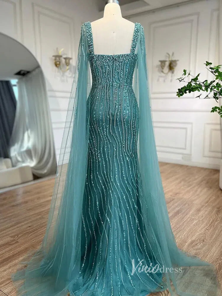 Prom Dress 2025 Vintage Gatsby Prom Dresses Cape Sleeve Evening Gowns 20200-unique prom dresses-Light Blue-US 2-Viniodress