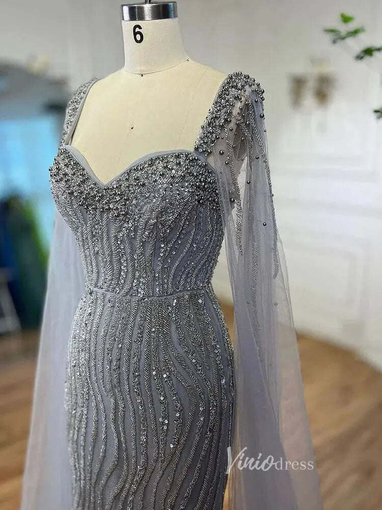 Prom Dress 2025 Vintage Gatsby Prom Dresses Cape Sleeve Evening Gowns 20200-unique prom dresses-Light Blue-US 2-Viniodress