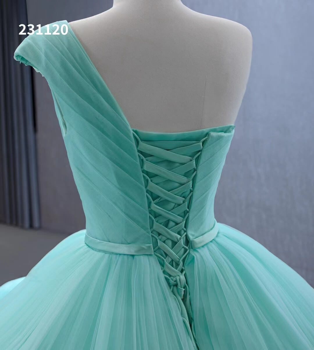 Tiffany Blue Ball Gown Wedding Dress Tiered Ruffle Cinderella Quinceanera Dresses 231120-Quinceanera Dresses-Viniodress-Viniodress